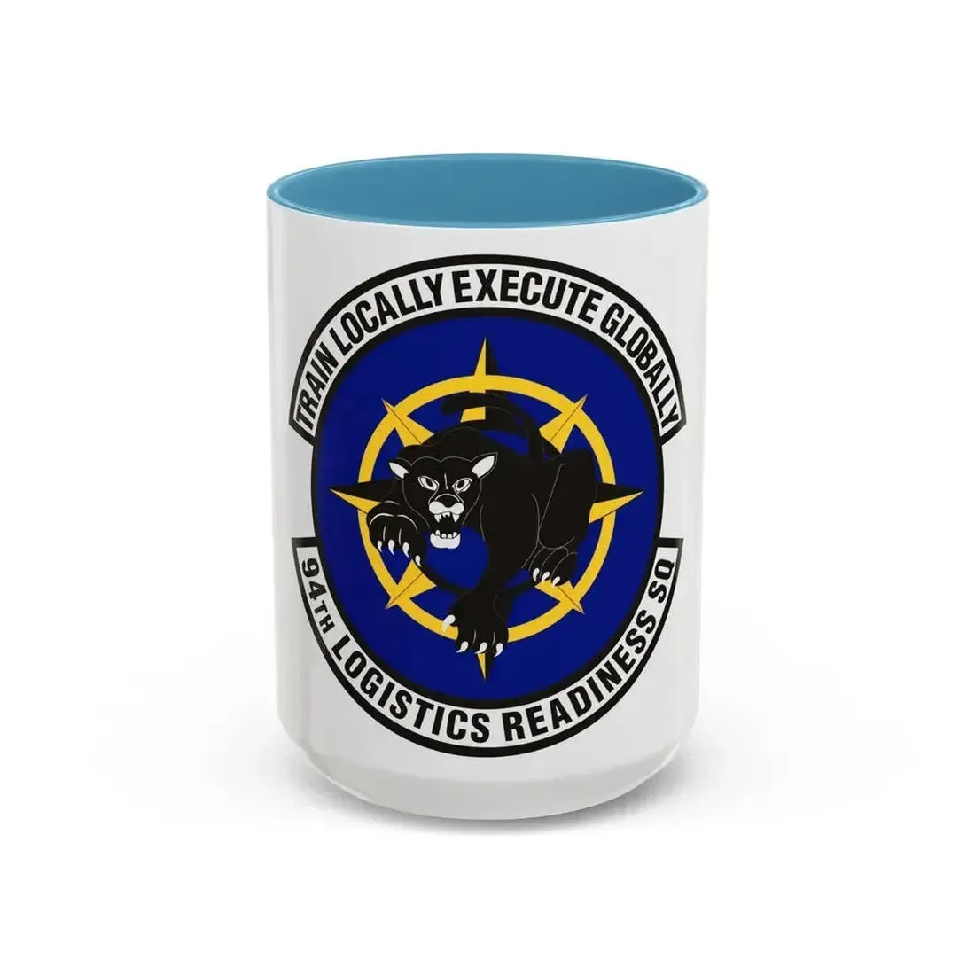94th Logistics Readiness Squadron (U.S. Air Force) Accent Coffee Mug 15oz Light Blue - Go Mug Yourself