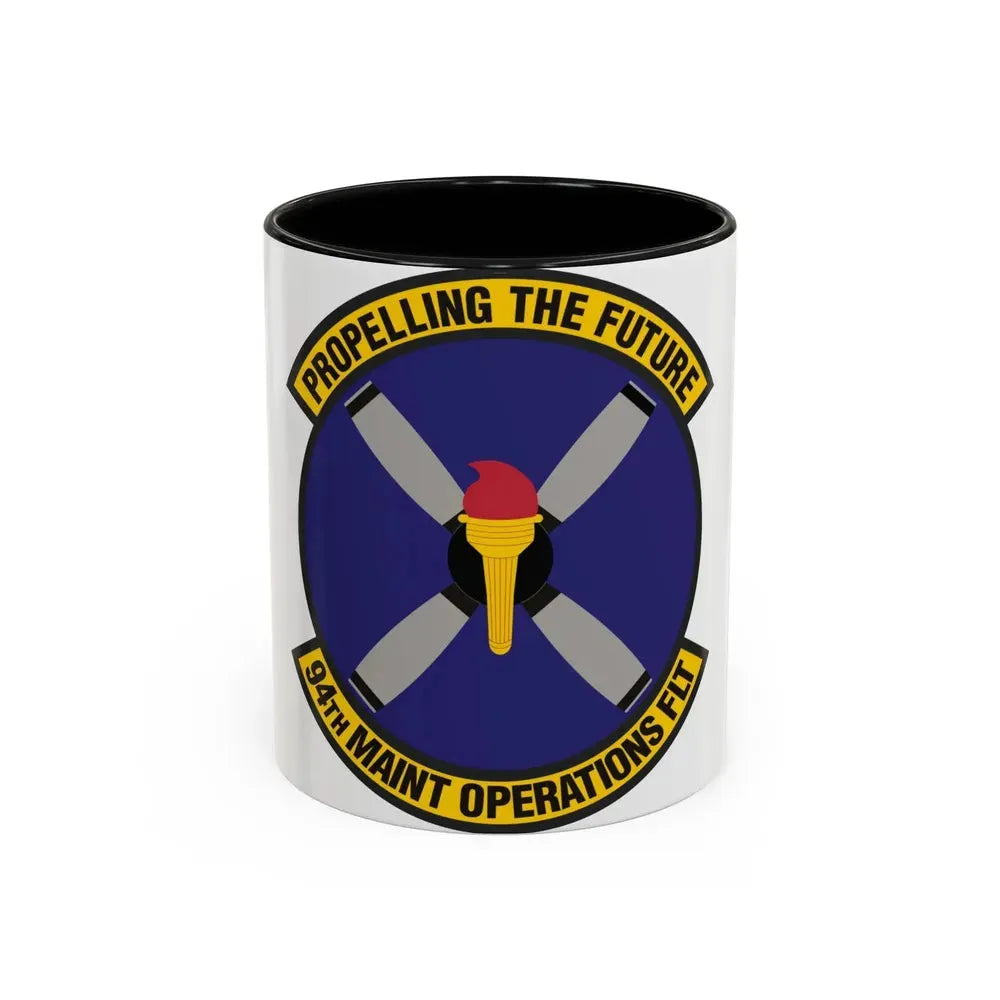 94th Maintenance Operations Flight (U.S. Air Force) Accent Coffee Mug 11oz Black - Go Mug Yourself