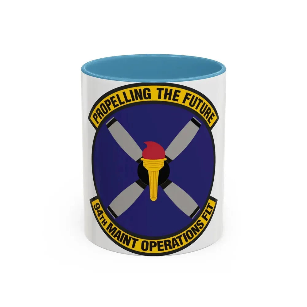 94th Maintenance Operations Flight (U.S. Air Force) Accent Coffee Mug 11oz Light Blue - Go Mug Yourself