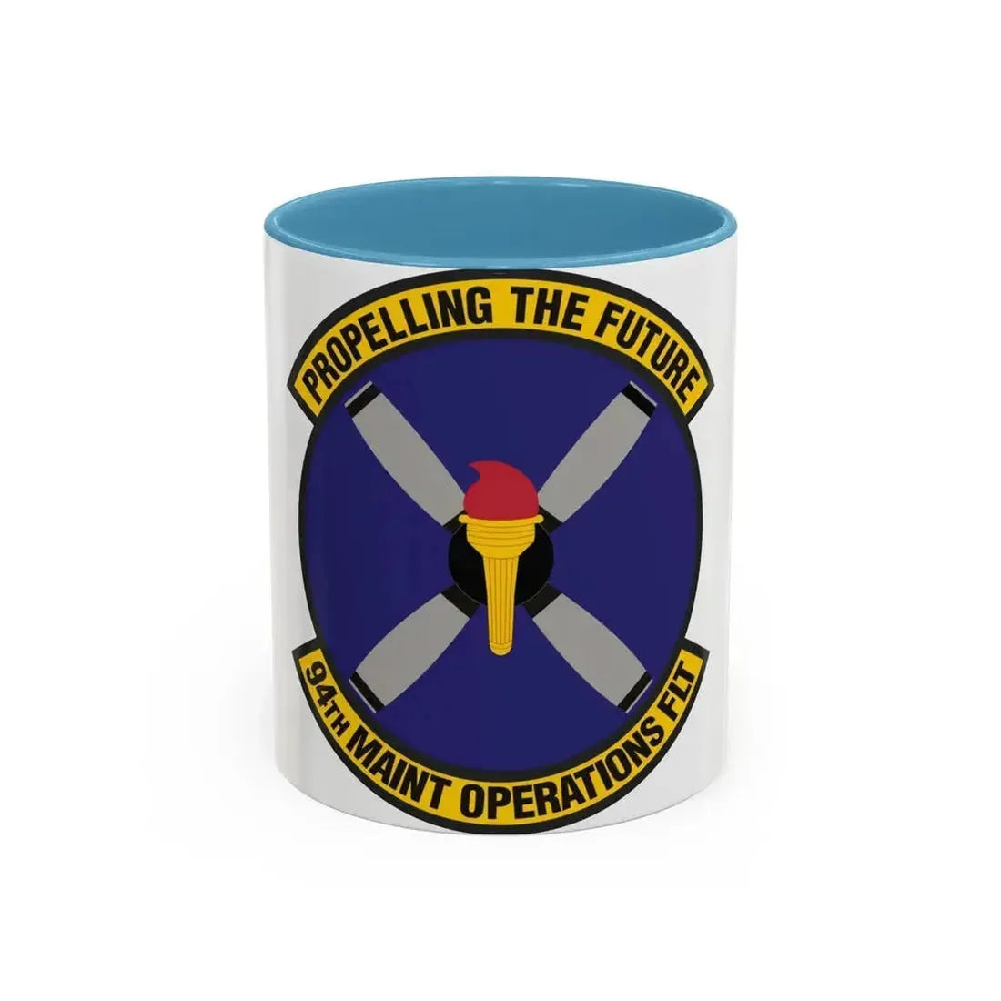 94th Maintenance Operations Flight (U.S. Air Force) Accent Coffee Mug 11oz Light Blue - Go Mug Yourself