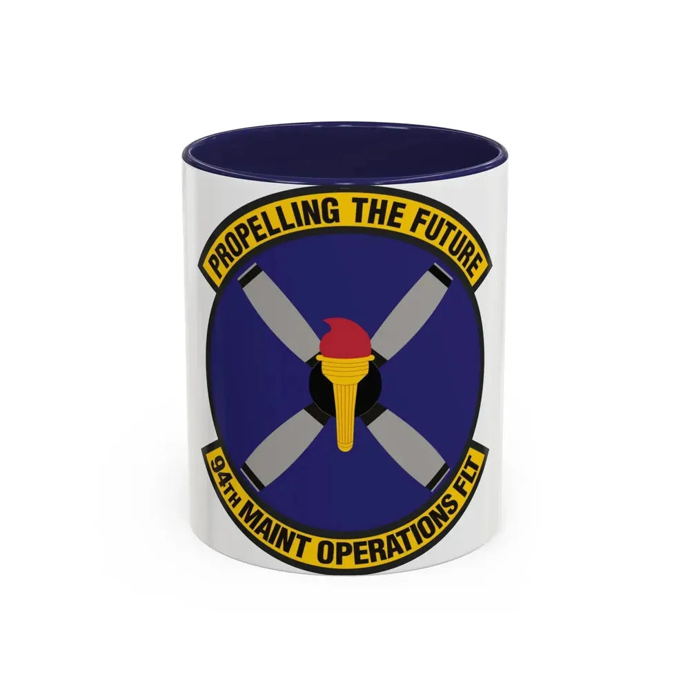 94th Maintenance Operations Flight (U.S. Air Force) Accent Coffee Mug 11oz Navy - Go Mug Yourself