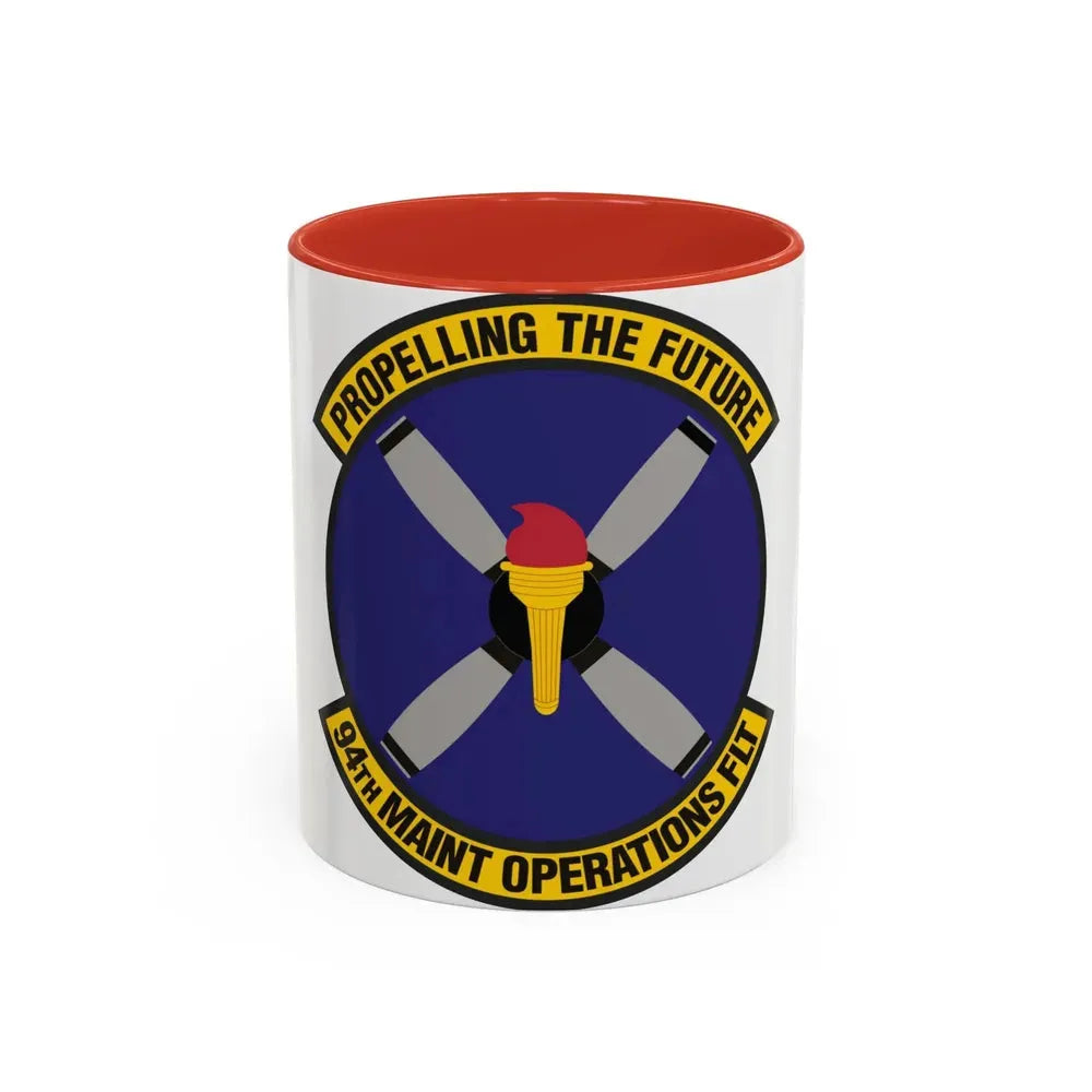 94th Maintenance Operations Flight (U.S. Air Force) Accent Coffee Mug 11oz Red - Go Mug Yourself