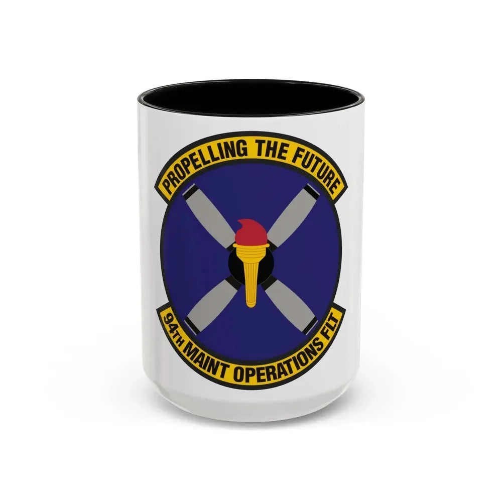 94th Maintenance Operations Flight (U.S. Air Force) Accent Coffee Mug 15oz Black - Go Mug Yourself