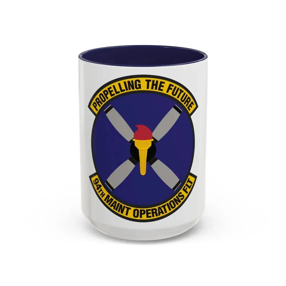 94th Maintenance Operations Flight (U.S. Air Force) Accent Coffee Mug 15oz Navy - Go Mug Yourself