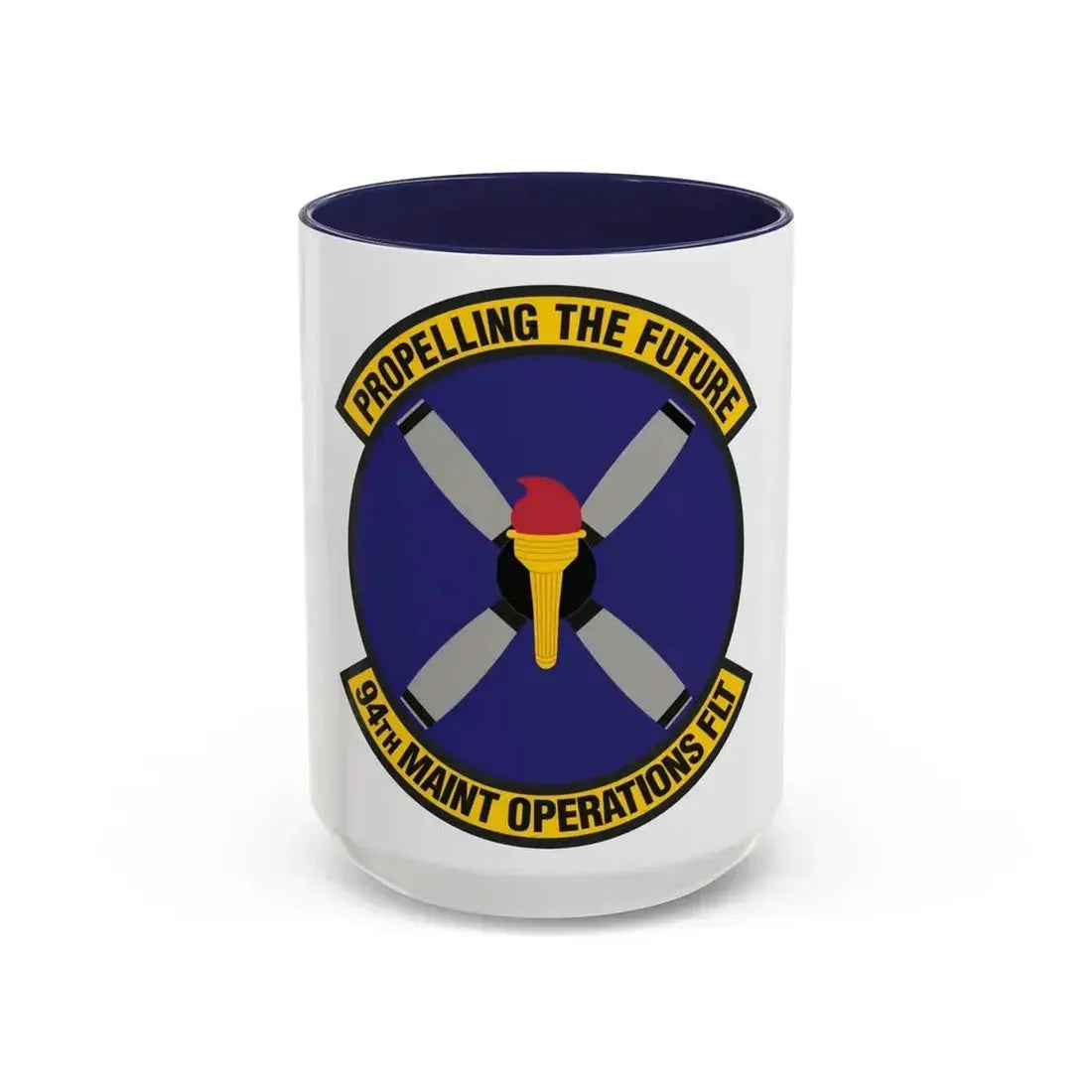 94th Maintenance Operations Flight (U.S. Air Force) Accent Coffee Mug 15oz Navy - Go Mug Yourself
