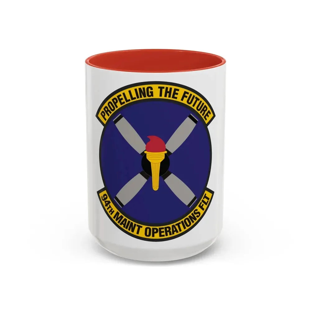 94th Maintenance Operations Flight (U.S. Air Force) Accent Coffee Mug 15oz Red - Go Mug Yourself