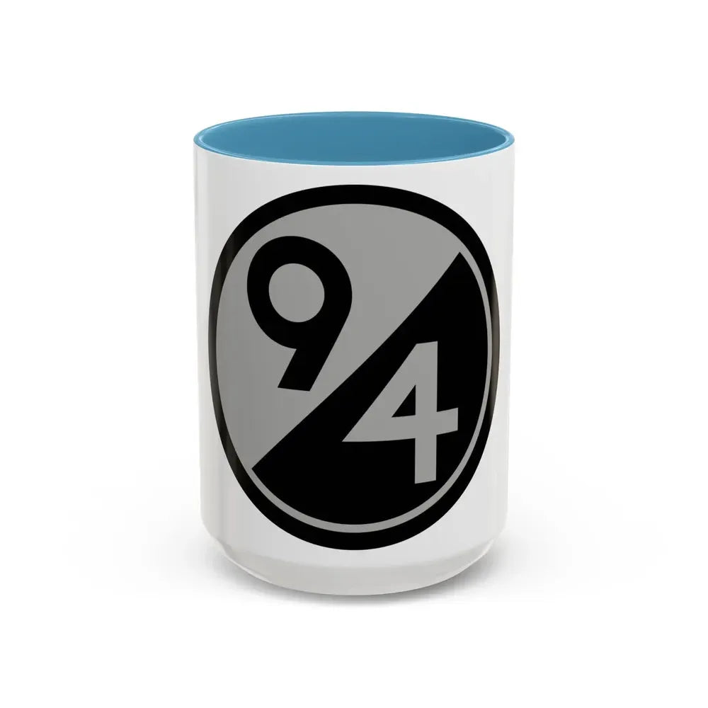 94th Regional Readiness Command SSI (U.S. Army) Accent Coffee Mug 15oz Light Blue - Go Mug Yourself
