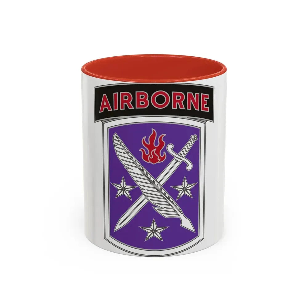 95 Civil Affairs Brigade (U.S. Army) Accent Coffee Mug 11oz Red - Go Mug Yourself