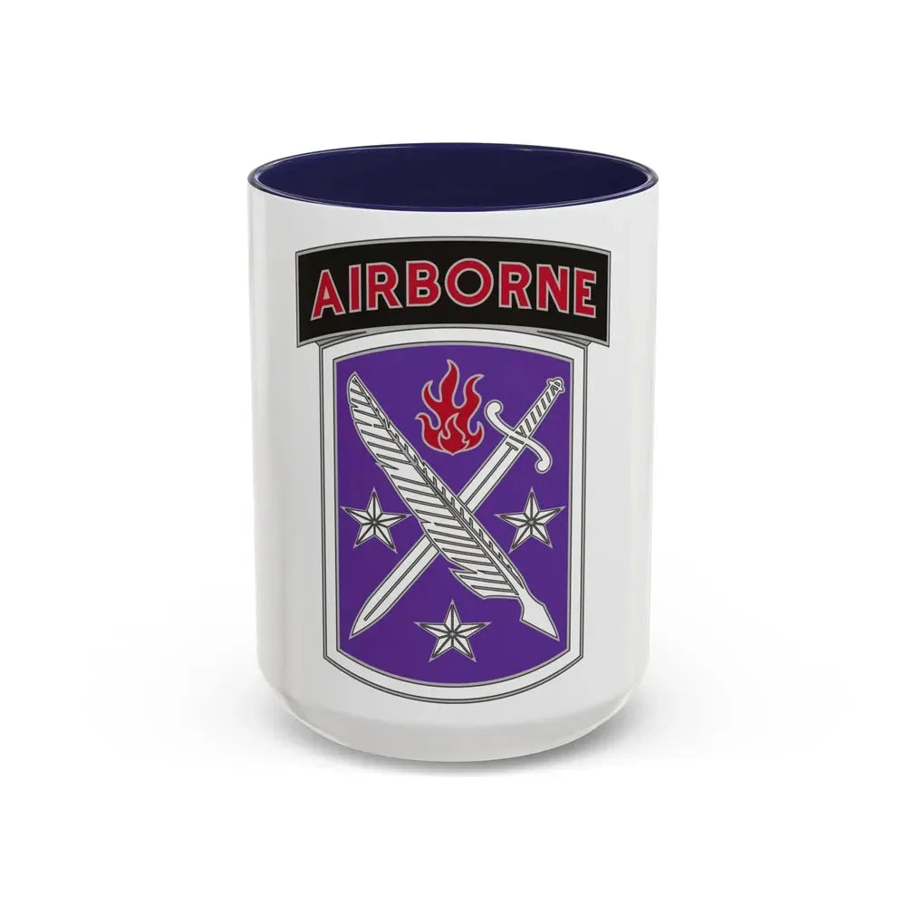 95 Civil Affairs Brigade (U.S. Army) Accent Coffee Mug 15oz Navy - Go Mug Yourself