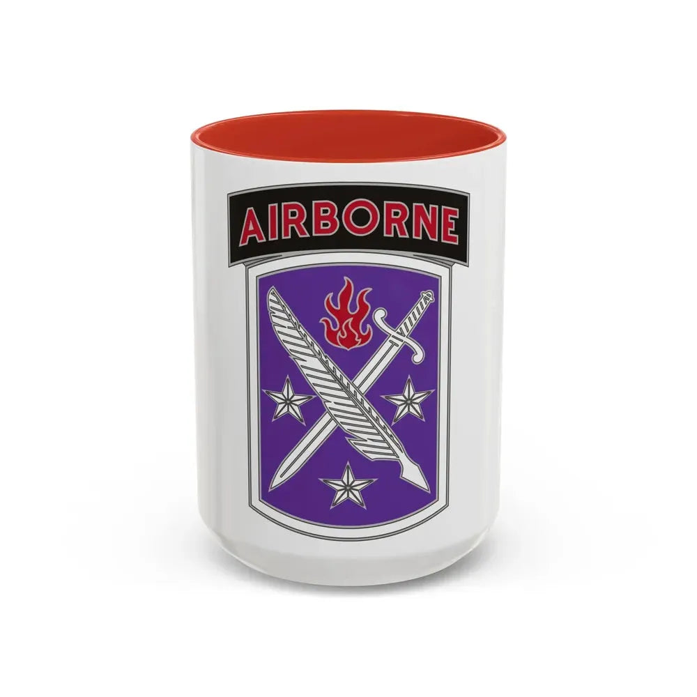 95 Civil Affairs Brigade (U.S. Army) Accent Coffee Mug 15oz Red - Go Mug Yourself