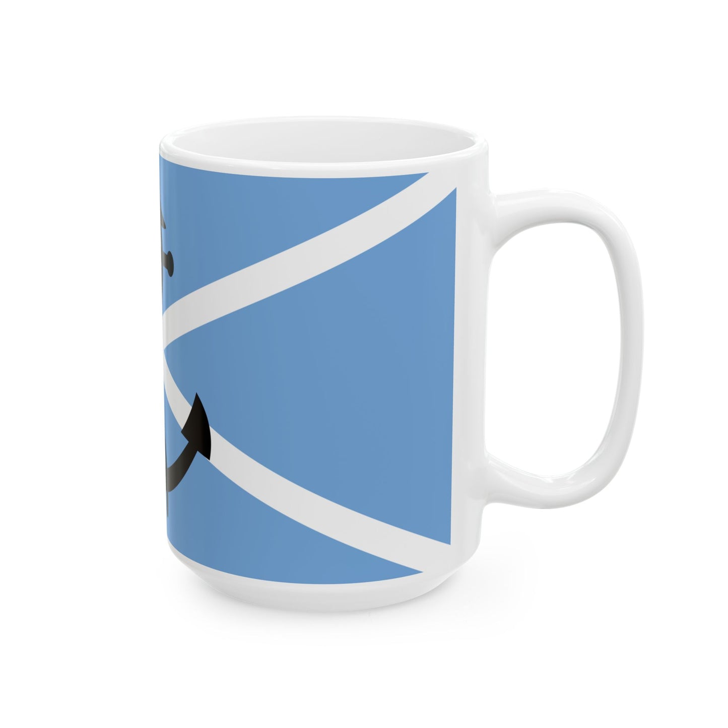 House flag of the Argentine Shipping Lines Company ELMA (Argentina) White Coffee Mug