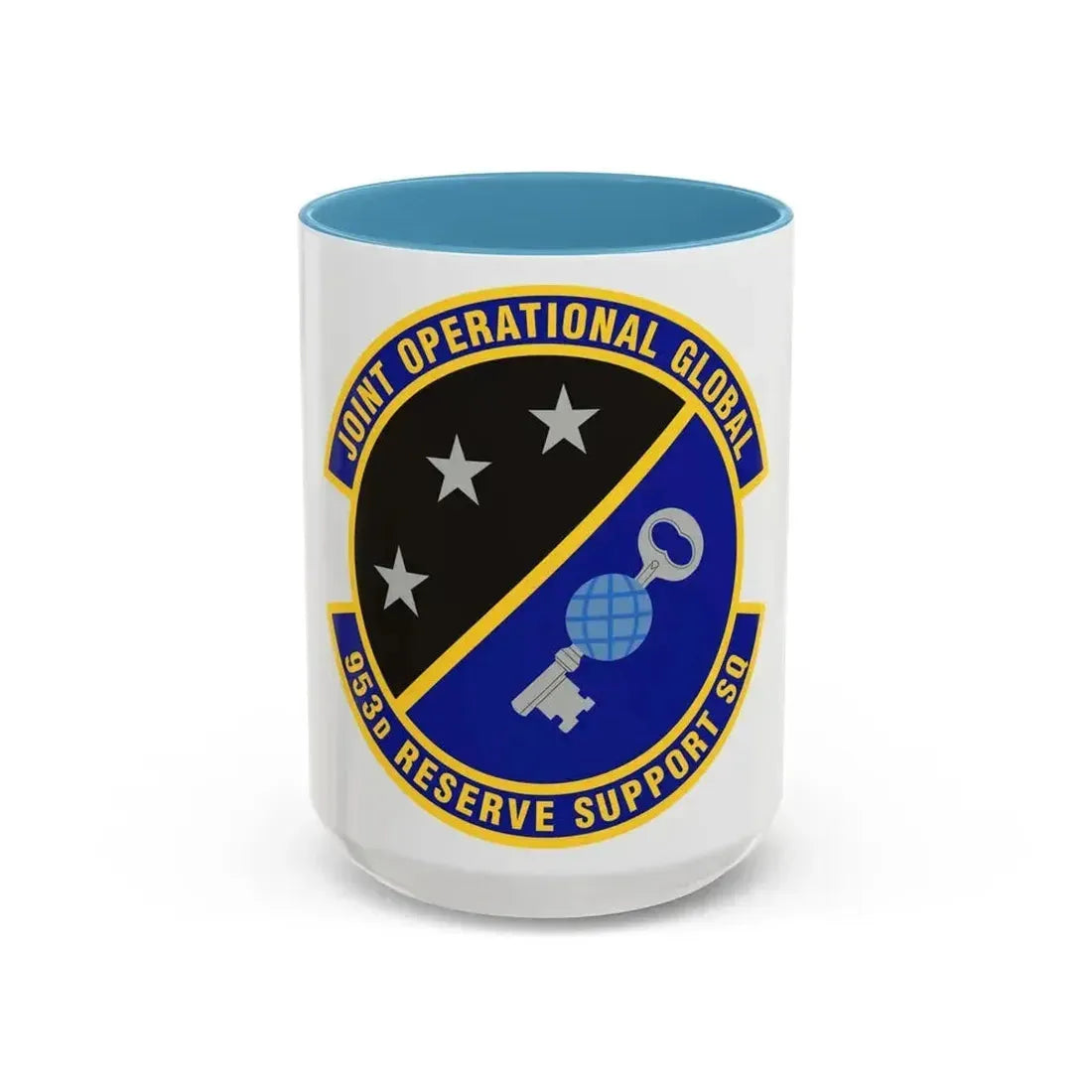 953d Reserve Support Squadron (U.S. Air Force) Accent Coffee Mug 15oz Light Blue - Go Mug Yourself