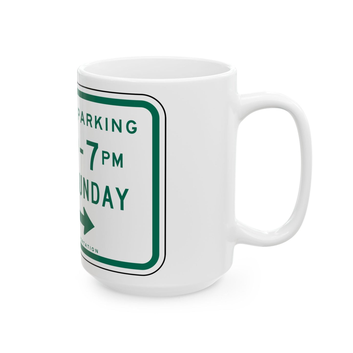 NYCDOT R7-182R (New York) (Road Sign) White Coffee Mug