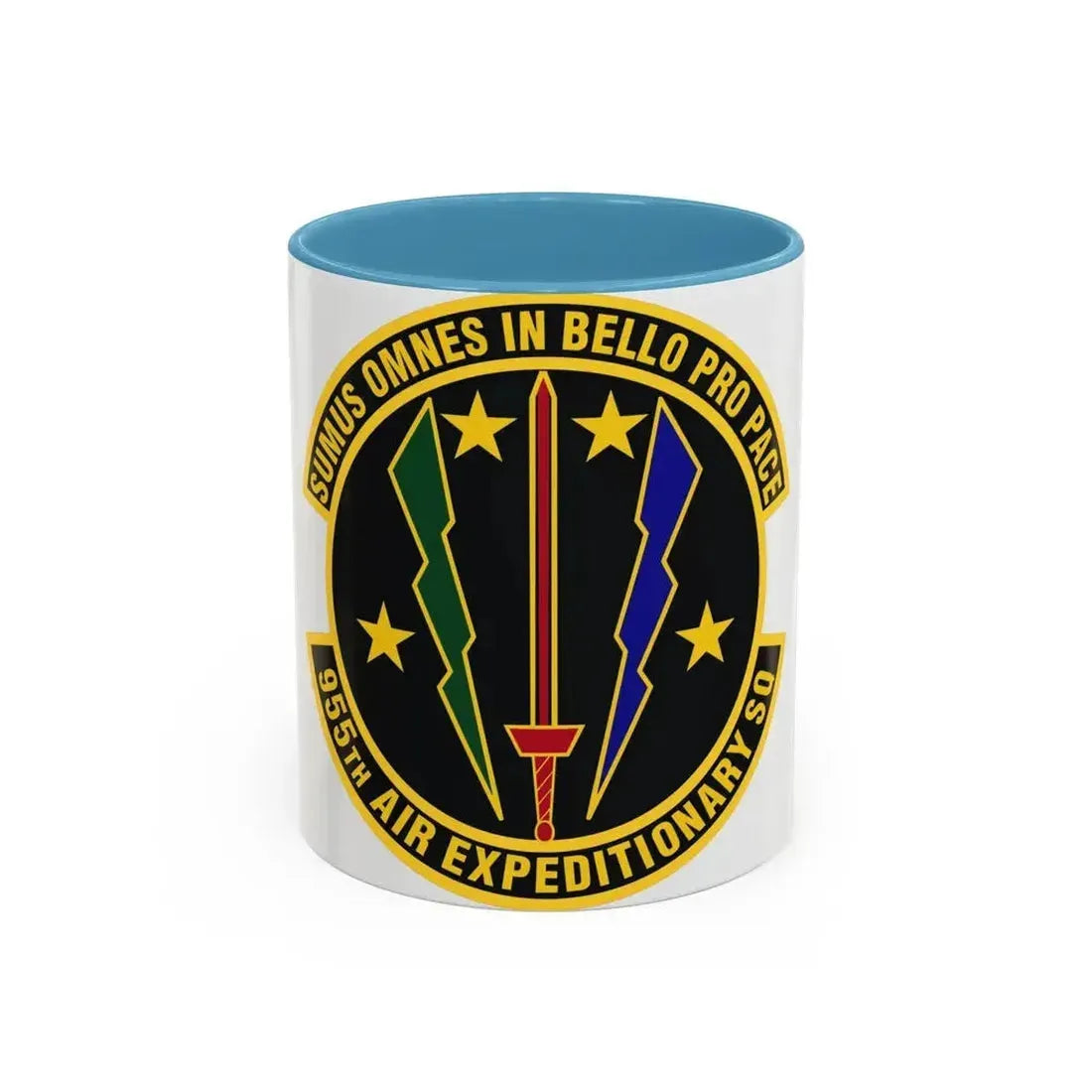 955th Air Expeditionary Squadron (U.S. Air Force) Accent Coffee Mug 11oz Light Blue - Go Mug Yourself