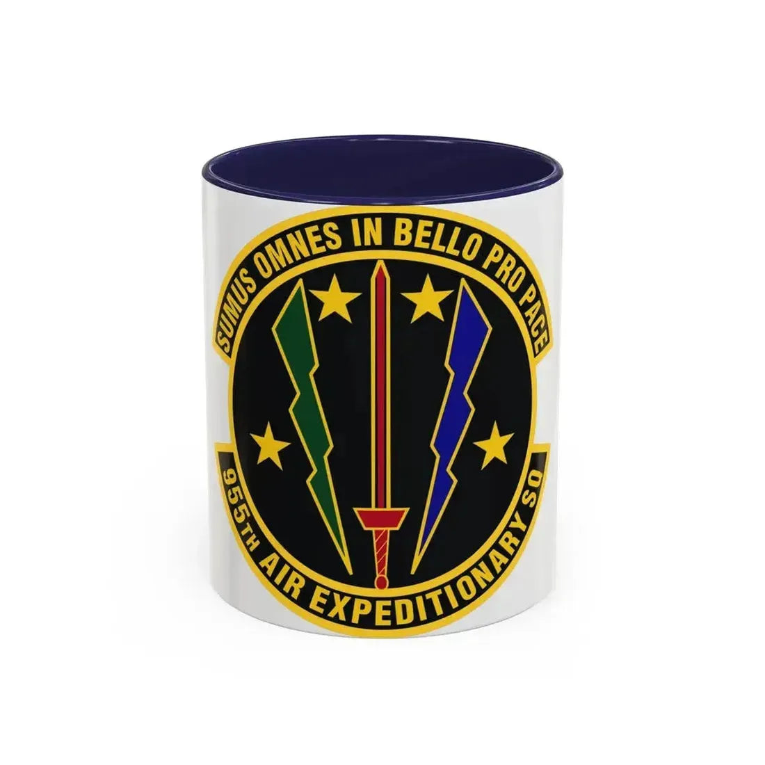 955th Air Expeditionary Squadron (U.S. Air Force) Accent Coffee Mug 11oz Navy - Go Mug Yourself