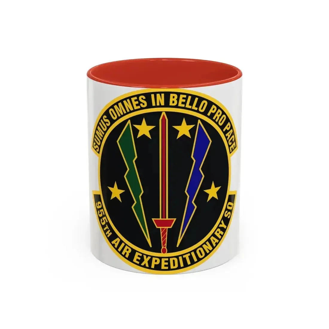 955th Air Expeditionary Squadron (U.S. Air Force) Accent Coffee Mug 11oz Red - Go Mug Yourself