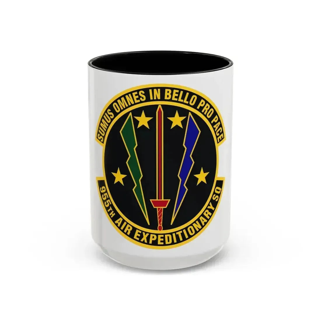 955th Air Expeditionary Squadron (U.S. Air Force) Accent Coffee Mug 15oz Black - Go Mug Yourself