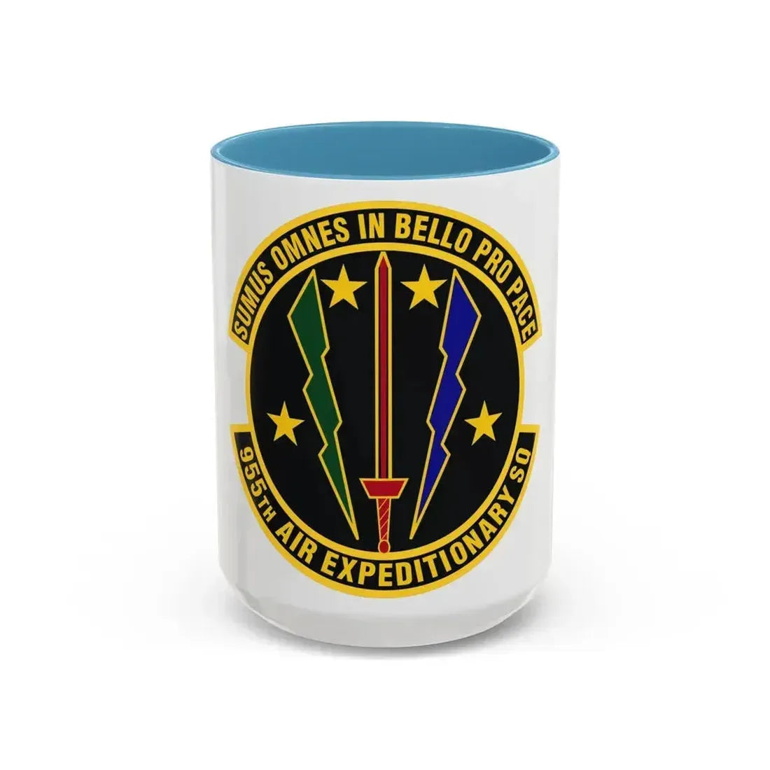 955th Air Expeditionary Squadron (U.S. Air Force) Accent Coffee Mug 15oz Light Blue - Go Mug Yourself