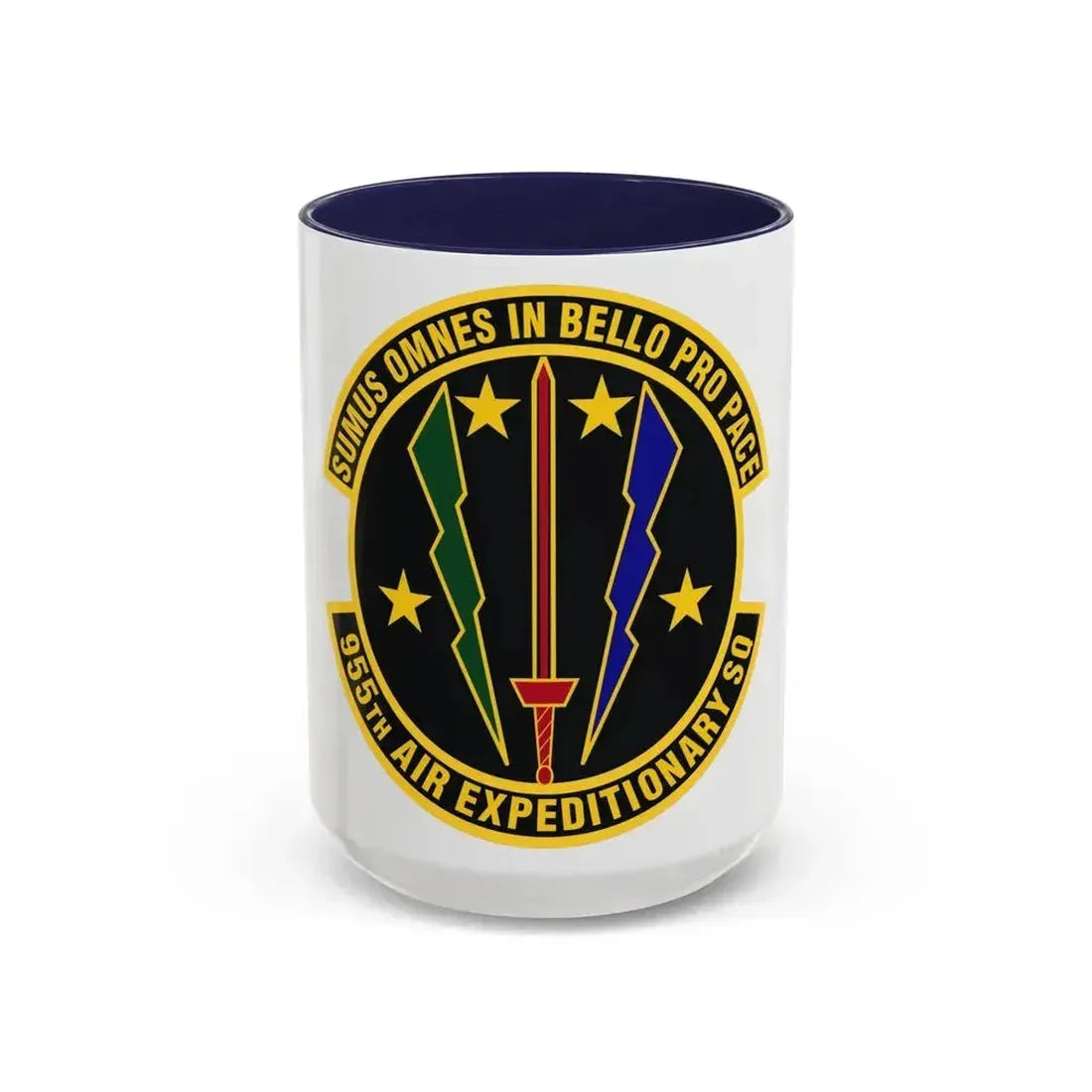 955th Air Expeditionary Squadron (U.S. Air Force) Accent Coffee Mug 15oz Navy - Go Mug Yourself