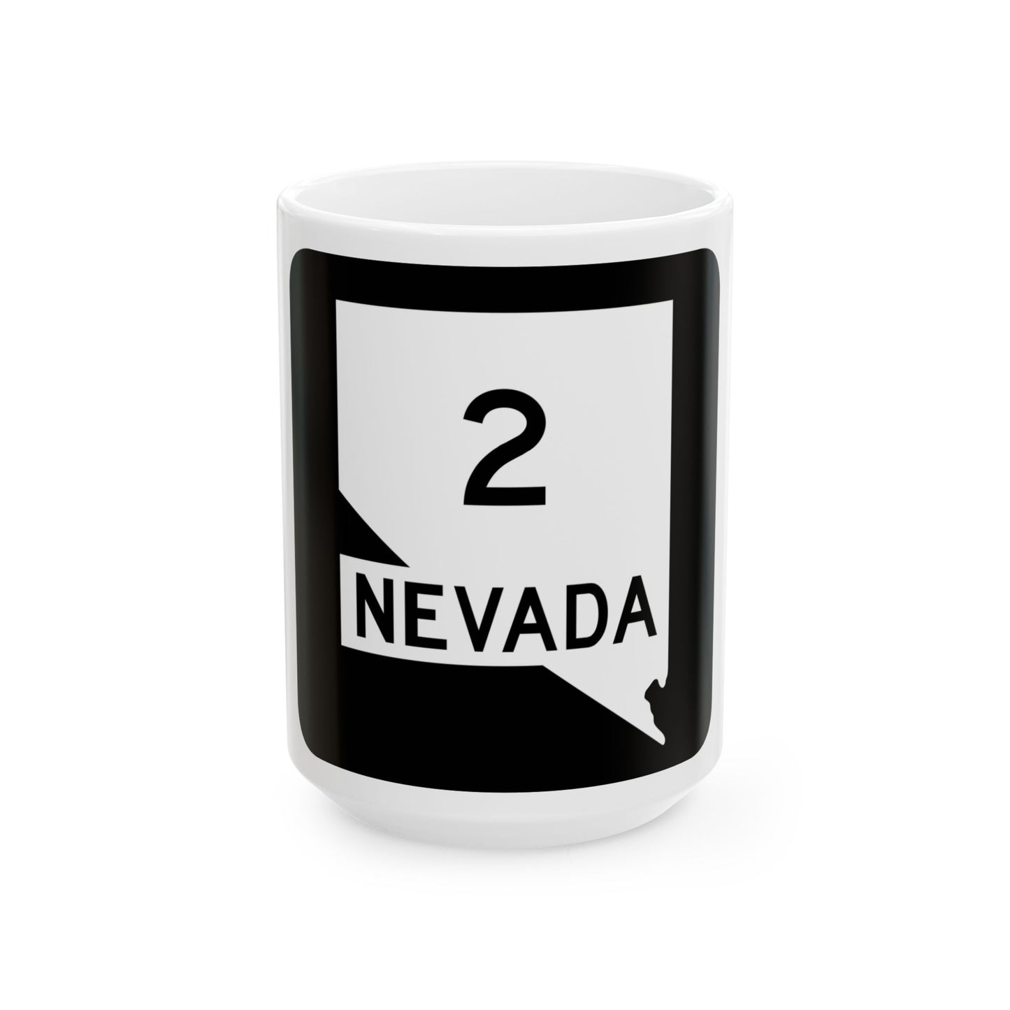Nevada 2 (Nevada) (Road Sign) White Coffee Mug
