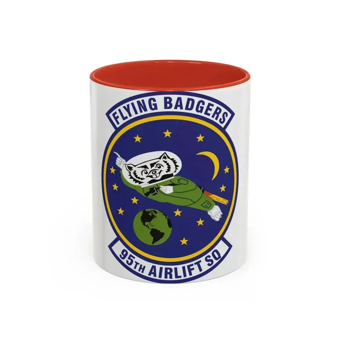 95th Airlift Squadron (U.S. Air Force) Accent Coffee Mug 11oz Red - Go Mug Yourself
