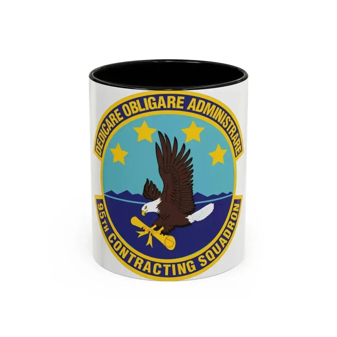 95th Contracting Squadron (U.S. Air Force) Accent Coffee Mug 11oz Black - Go Mug Yourself