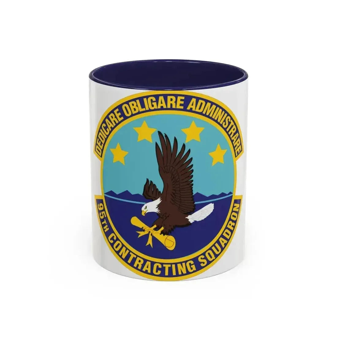 95th Contracting Squadron (U.S. Air Force) Accent Coffee Mug 11oz Navy - Go Mug Yourself