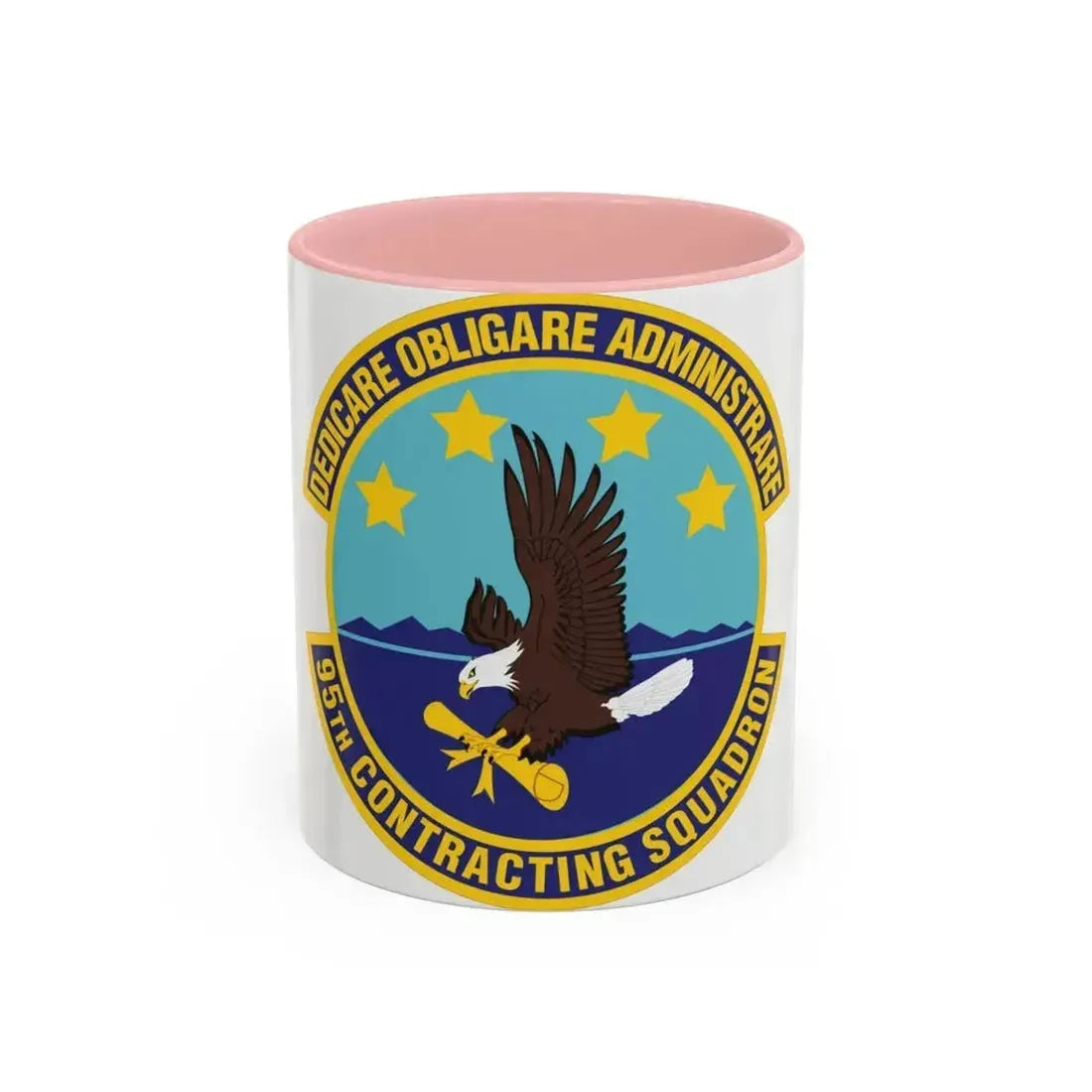 95th Contracting Squadron (U.S. Air Force) Accent Coffee Mug 11oz Pink - Go Mug Yourself