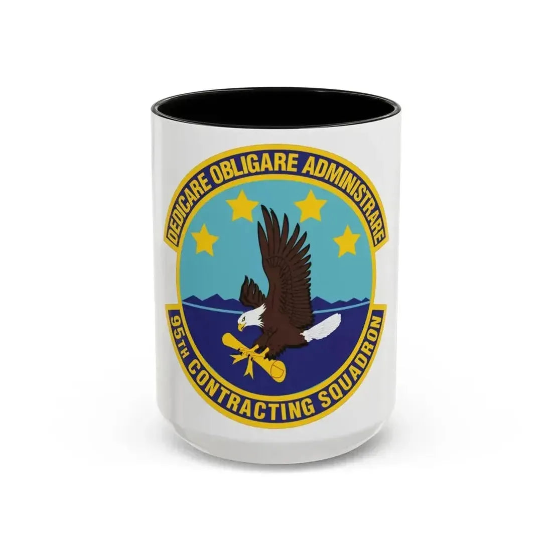 95th Contracting Squadron (U.S. Air Force) Accent Coffee Mug 15oz Black - Go Mug Yourself