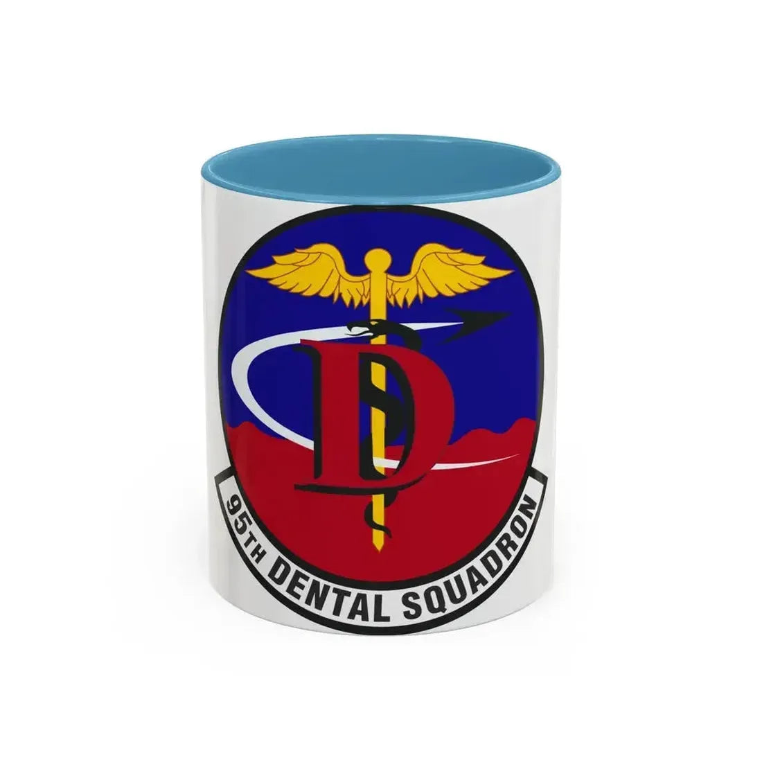 95th Dental Squadron (U.S. Air Force) Accent Coffee Mug 11oz Light Blue - Go Mug Yourself