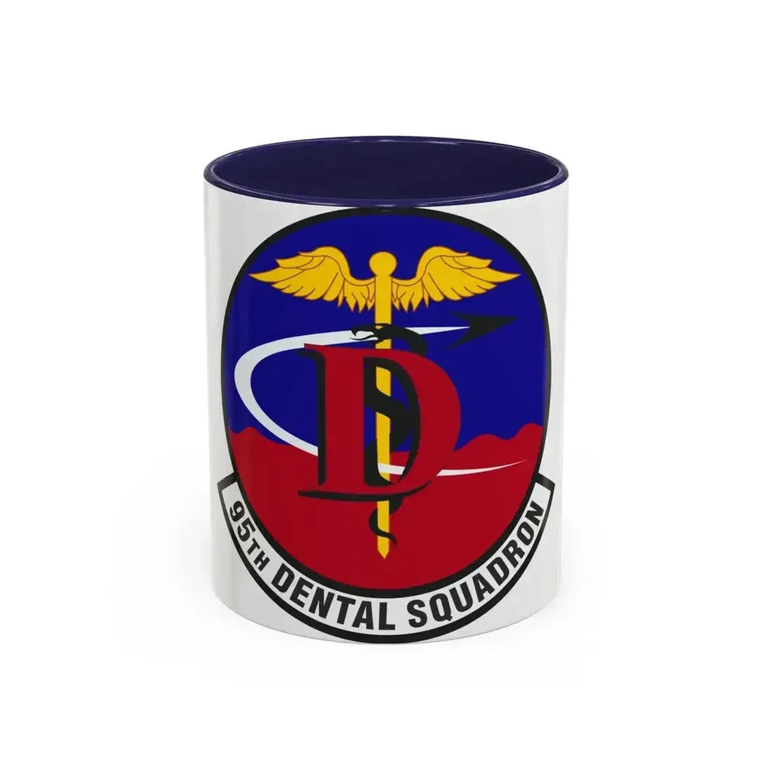 95th Dental Squadron (U.S. Air Force) Accent Coffee Mug 11oz Navy - Go Mug Yourself