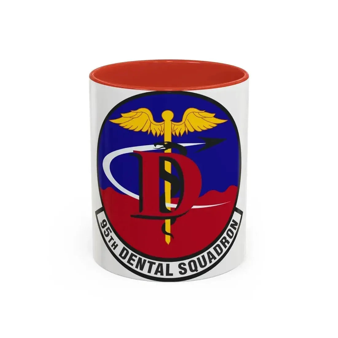 95th Dental Squadron (U.S. Air Force) Accent Coffee Mug 11oz Red - Go Mug Yourself
