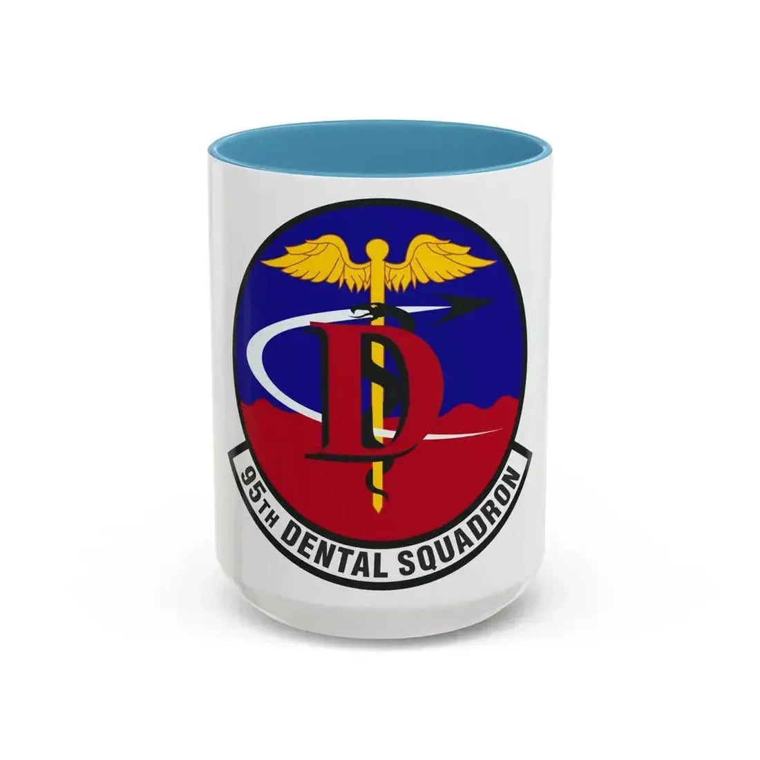 95th Dental Squadron (U.S. Air Force) Accent Coffee Mug 15oz Light Blue - Go Mug Yourself