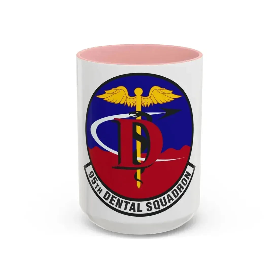 95th Dental Squadron (U.S. Air Force) Accent Coffee Mug 15oz Pink - Go Mug Yourself