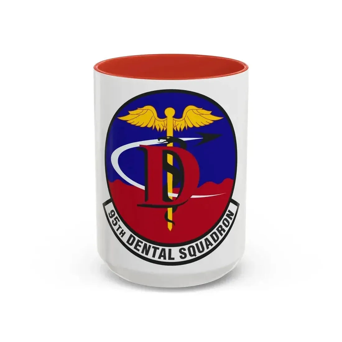 95th Dental Squadron (U.S. Air Force) Accent Coffee Mug 15oz Red - Go Mug Yourself