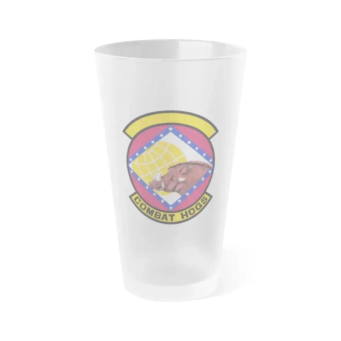 96 Aerial Port Sq AFRC (U.S. Air Force) Frosted Pint Glass 16oz 16oz Frosted - Go Mug Yourself