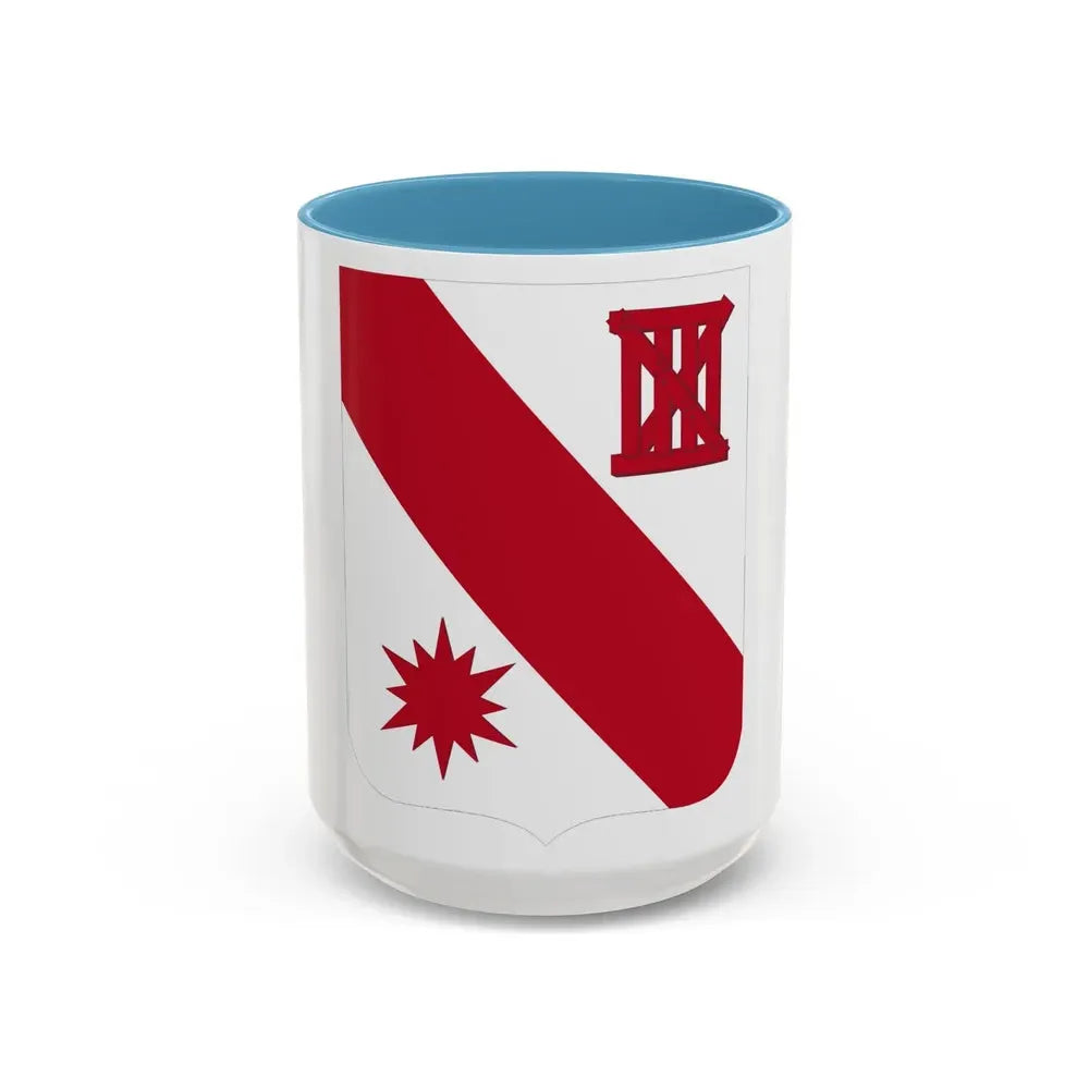 96 Engineer Battalion 2 (U.S. Army) Accent Coffee Mug 15oz Light Blue - Go Mug Yourself
