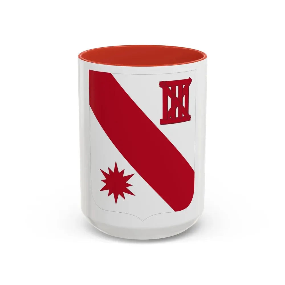 96 Engineer Battalion 2 (U.S. Army) Accent Coffee Mug 15oz Red - Go Mug Yourself