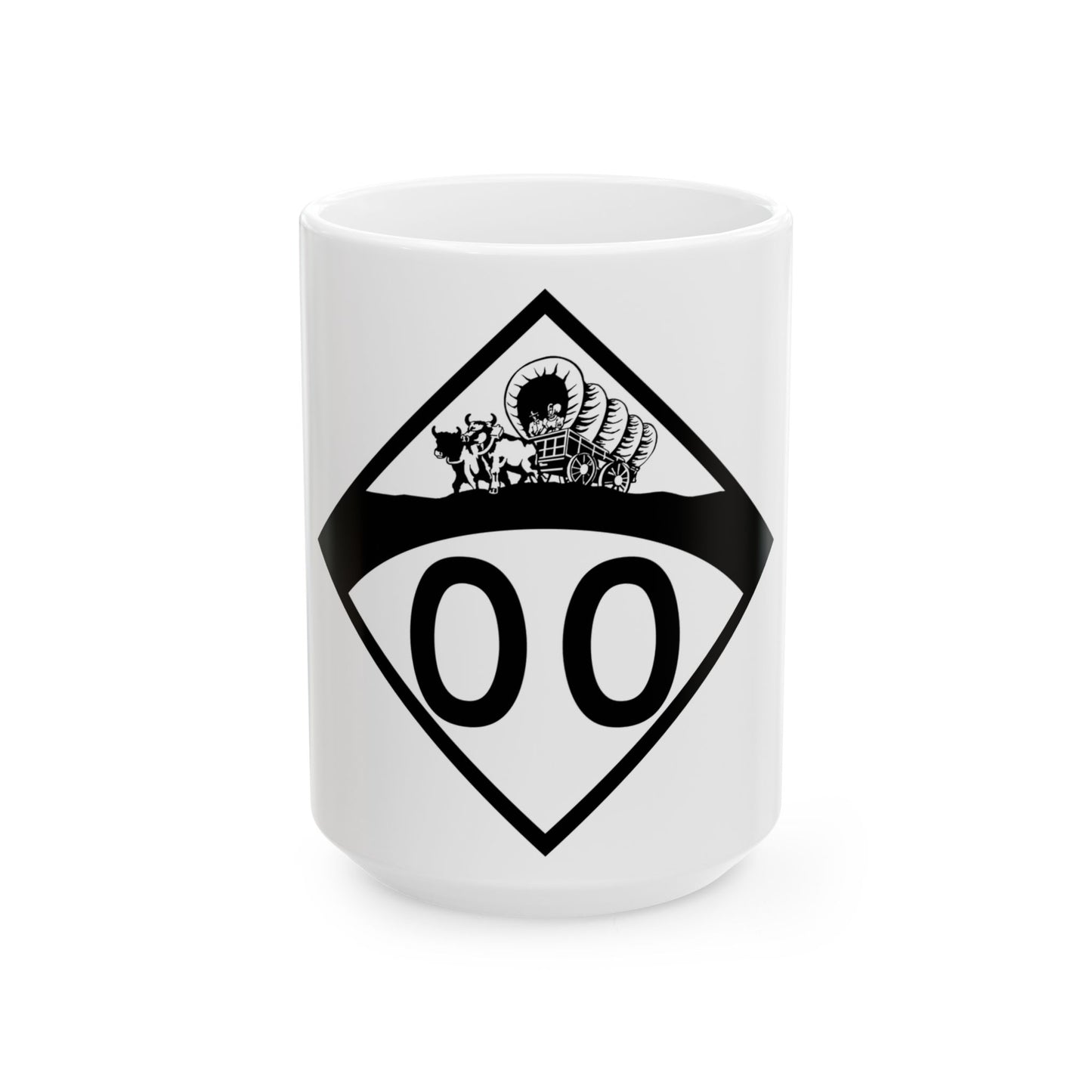 N-00 1950s template (Nebraska) (Road Sign) White Coffee Mug
