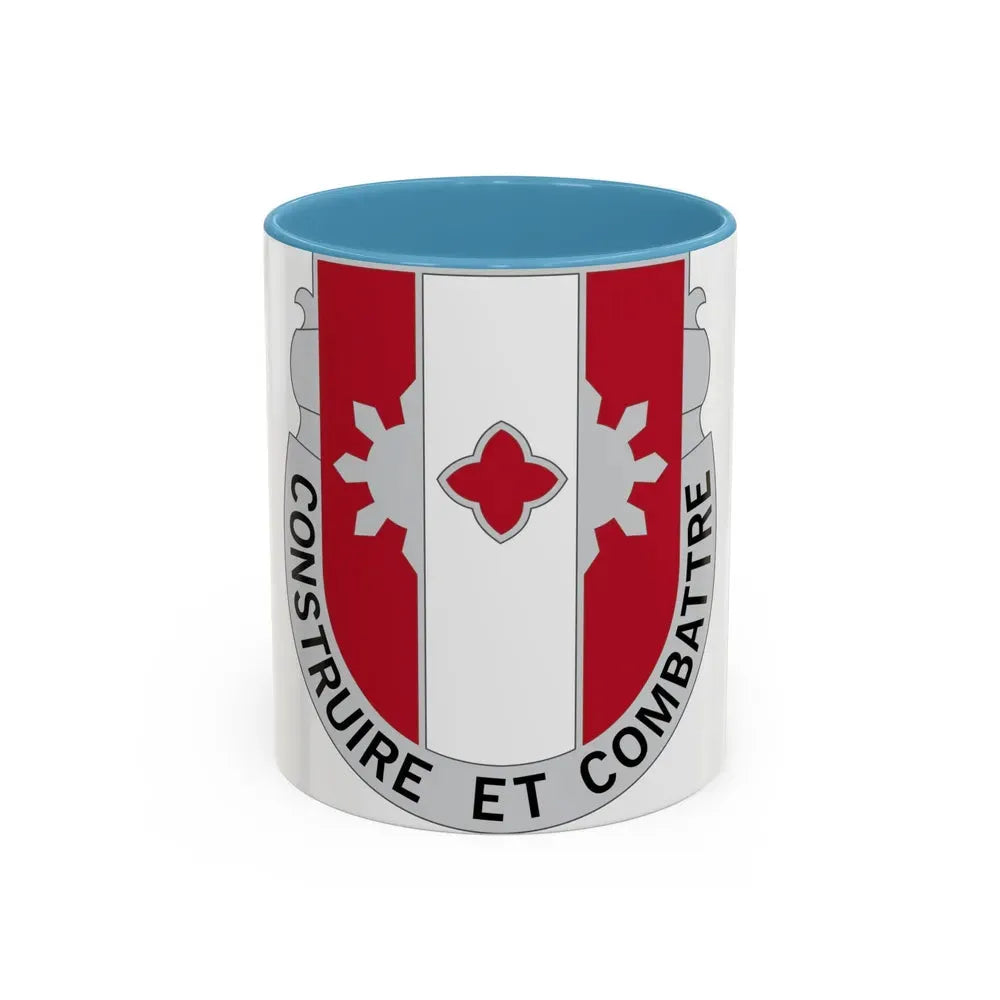 961 Engineer Battalion (U.S. Army) Accent Coffee Mug 11oz Light Blue - Go Mug Yourself
