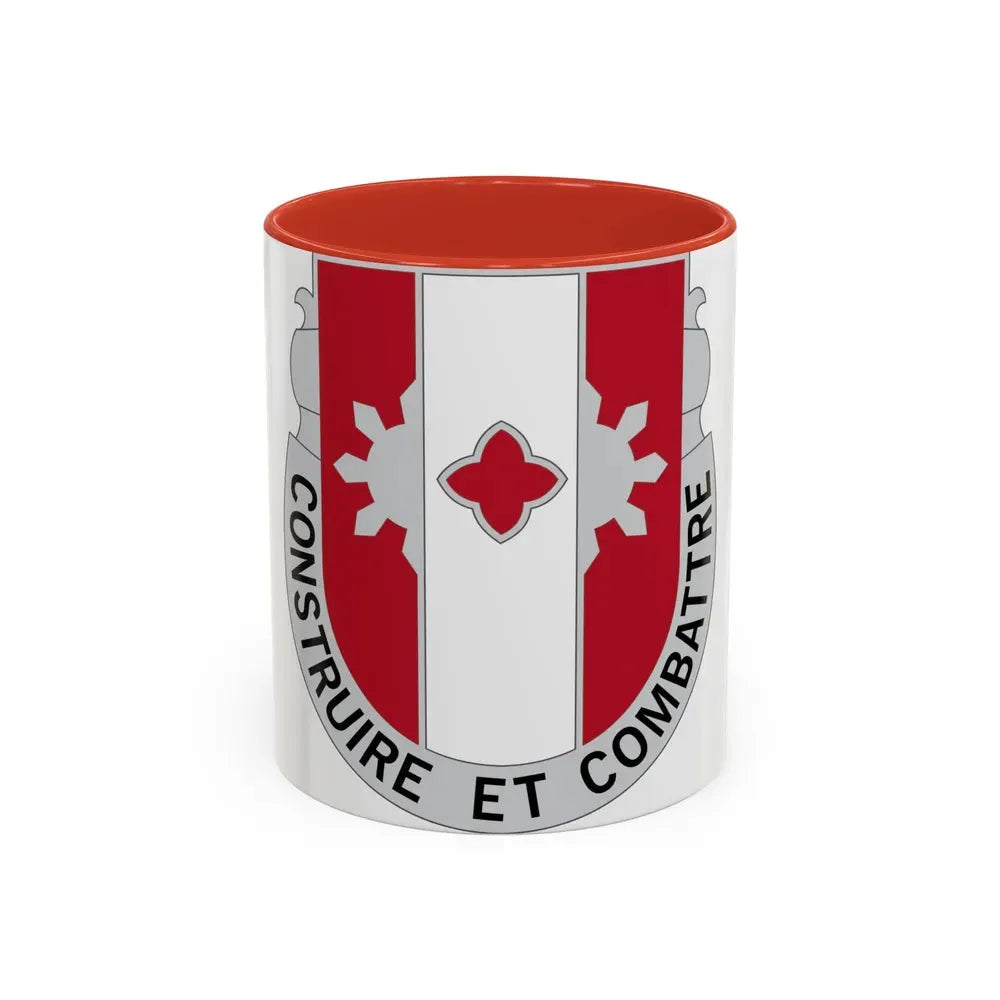 961 Engineer Battalion (U.S. Army) Accent Coffee Mug 11oz Red - Go Mug Yourself