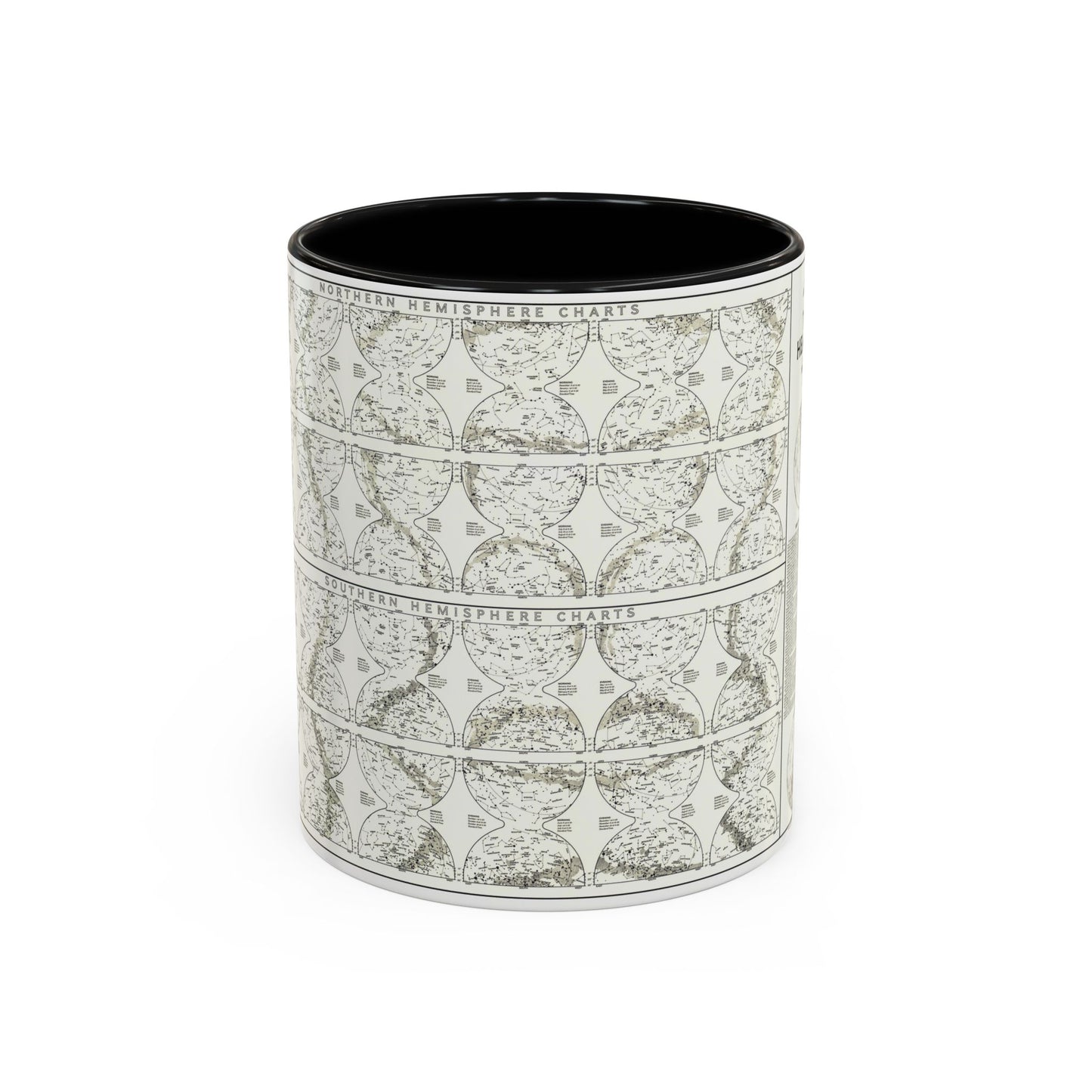 Heavens, The - Monthly Star Charts (1970) (Map) Accent Coffee Mug