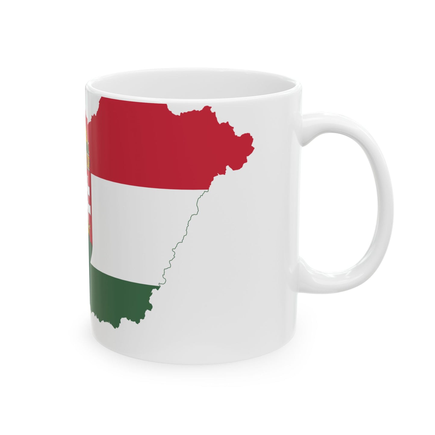 Flag-map of Hungary 1921 (Hungary) White Coffee Mug