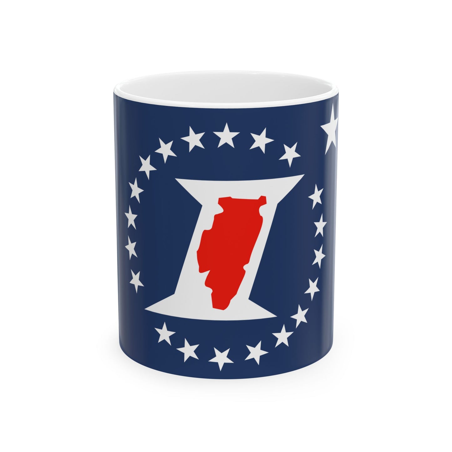 Illinois Sesquicentennial Flag (United States) White Coffee Mug