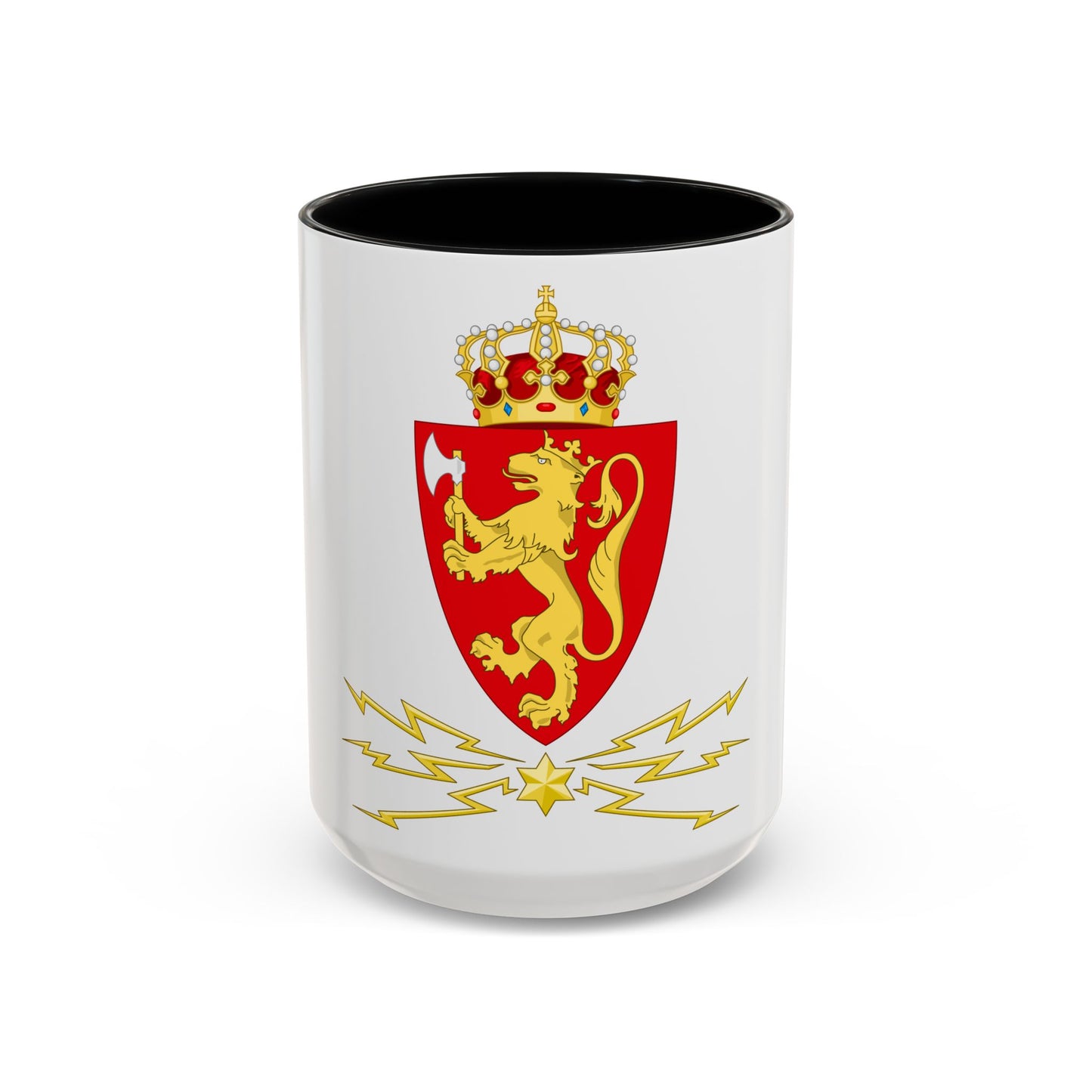 Coat of arms of the Norwegian Telegraph Administration - Accent Coffee Mug