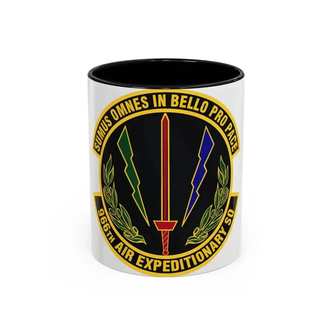966th Air Expeditionary Squadron (U.S. Air Force) Accent Coffee Mug 11oz Black - Go Mug Yourself