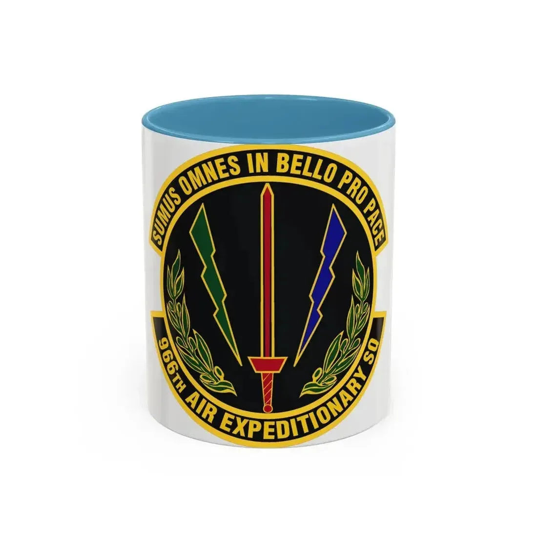 966th Air Expeditionary Squadron (U.S. Air Force) Accent Coffee Mug 11oz Light Blue - Go Mug Yourself