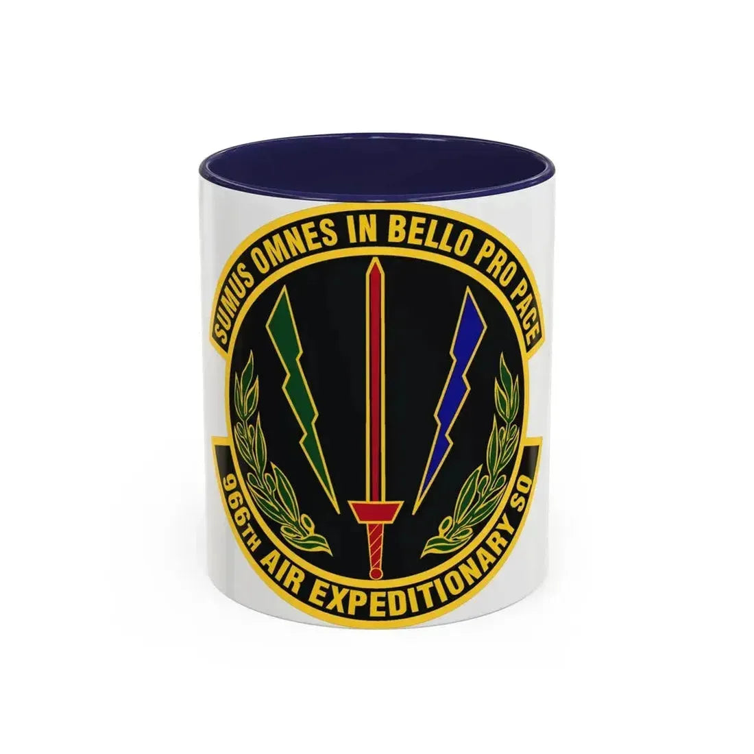 966th Air Expeditionary Squadron (U.S. Air Force) Accent Coffee Mug 11oz Navy - Go Mug Yourself