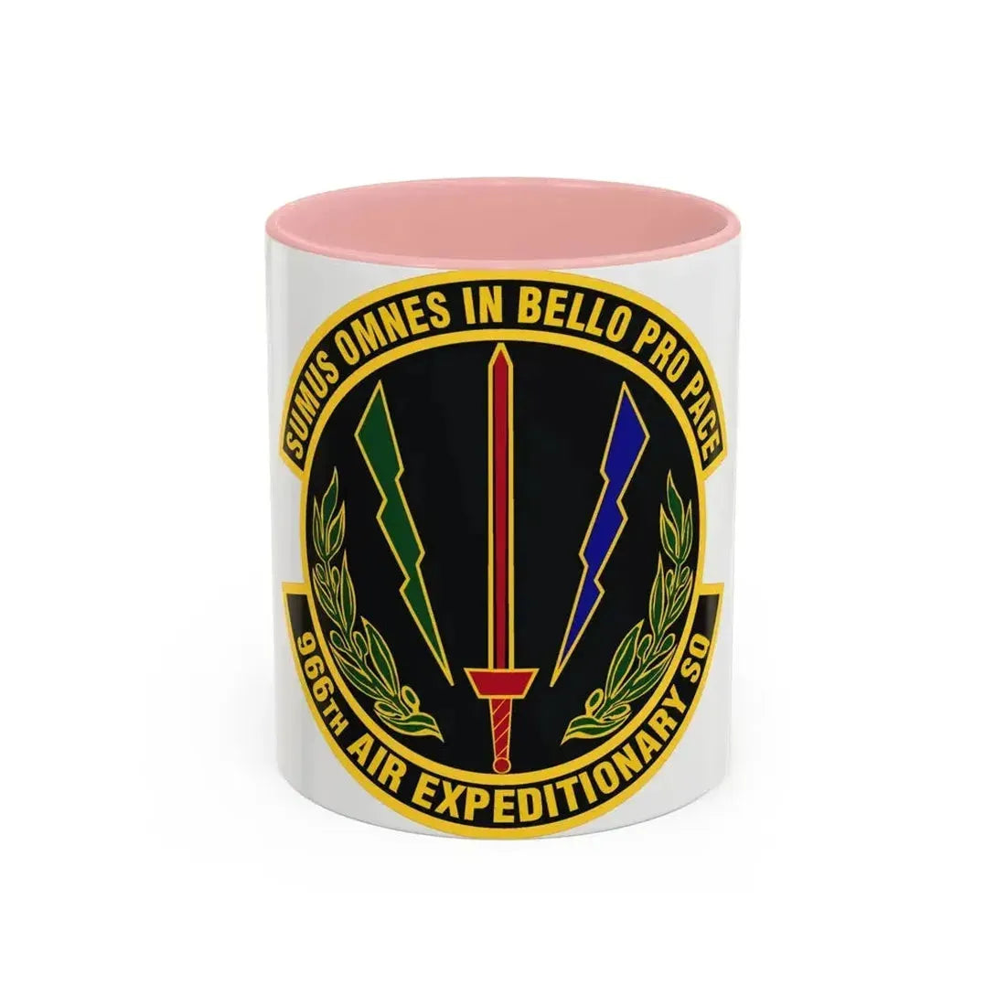 966th Air Expeditionary Squadron (U.S. Air Force) Accent Coffee Mug 11oz Pink - Go Mug Yourself