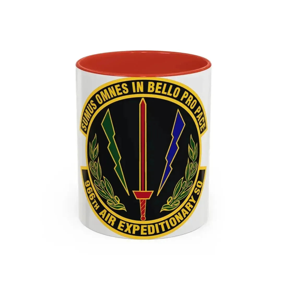966th Air Expeditionary Squadron (U.S. Air Force) Accent Coffee Mug 11oz Red - Go Mug Yourself